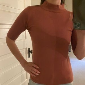 Vici elbow length mock turtleneck sweater